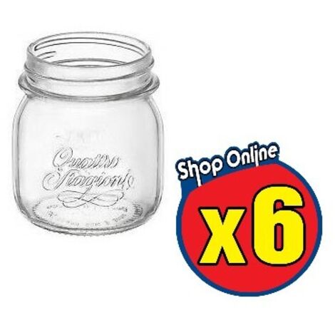 6 BARATTOLI 250 CC QUATTRO STAGIONI BORMIOLI VASO PER CONSERVE