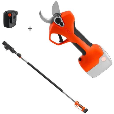 Kit Potatura Forbice Elettrica a Batteria 21V con Asta Telescopica 3,5m STOCKER (1/5)