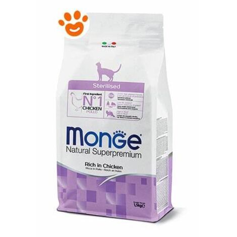 Monge Cat Natural Superpremium Sterilizzato Pollo  - Monge Cat Natural Superpremium Sterilizzato Pollo - Sacco Da 10 Kg