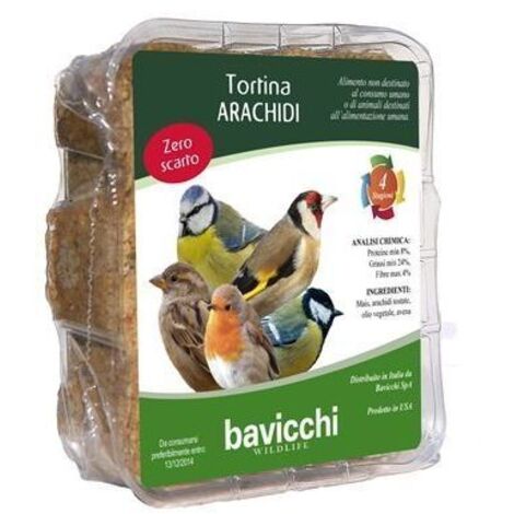 TORTINA DI ARACHIDI PER UCCELLI SELVATICI DA 315GR DI BAVICCHI