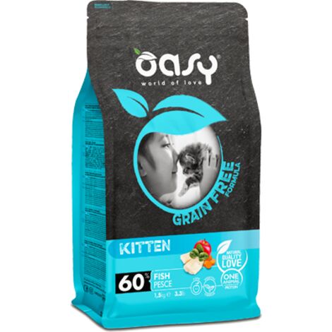 OASY Dry Cat Grain Free Kitten Pesce 300gr