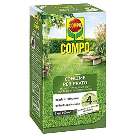 CONCIME FLORANID PRATO 3KG COMPO CONCIMAZIONE GIARDINAGGIO CURA PRATO (1/4)
