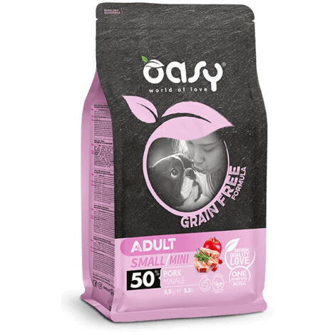 Cane Grain Free Adult Small/Mini Maiale 800 gr - 2,5 Kg OASY - size 2