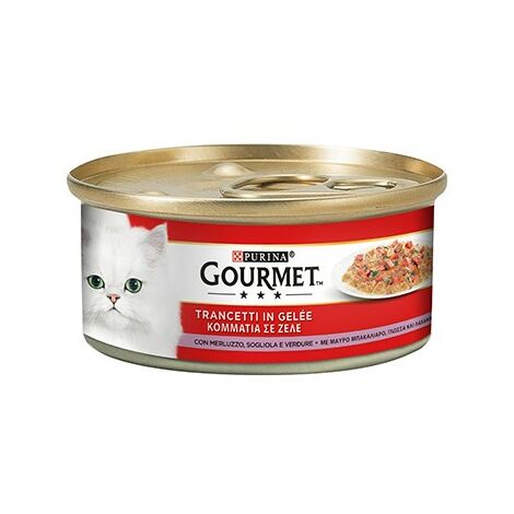 Gourmet Gatto Trancetti in Geleè Sogliola e Merluzzo 195 gr PURINA