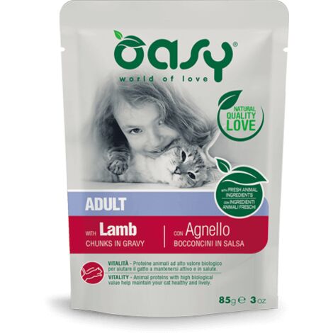 OASY Wet Cat Bocconcini Adult Agnello 85gr