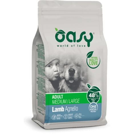 Cane - One Protein Adult Medium/Large Agnello 2,5 - 12 kg Oasy - size 12 Kg