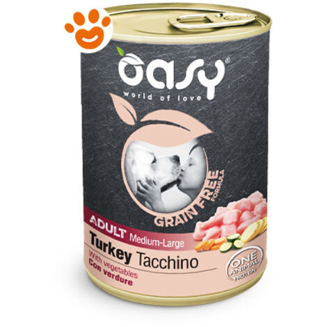 Cane Grain Free Adult Medium Large con Tacchino 400 gr OASY