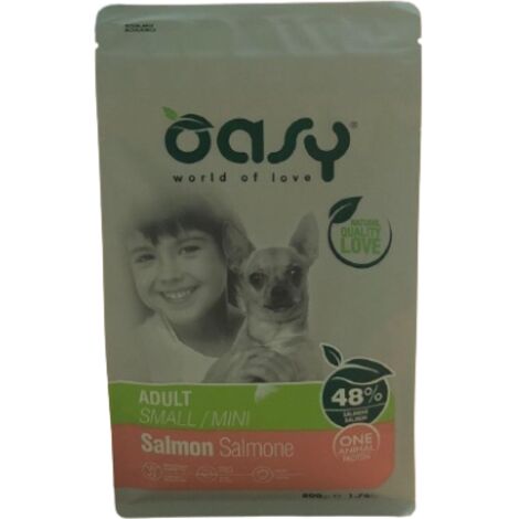OASY DRY DOG OAP ADULT SMALL MINI SALMONE 800 gr
