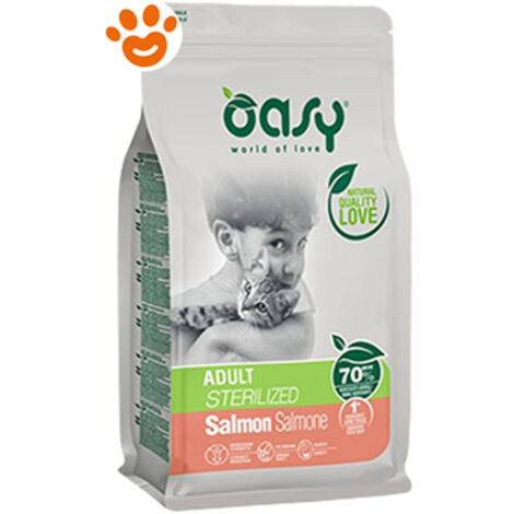 Oasy Cat Adult Sterilizzato Salmone  - Oasy Cat Adult Sterilizzato Salmone - Sacco Da 300 Gr