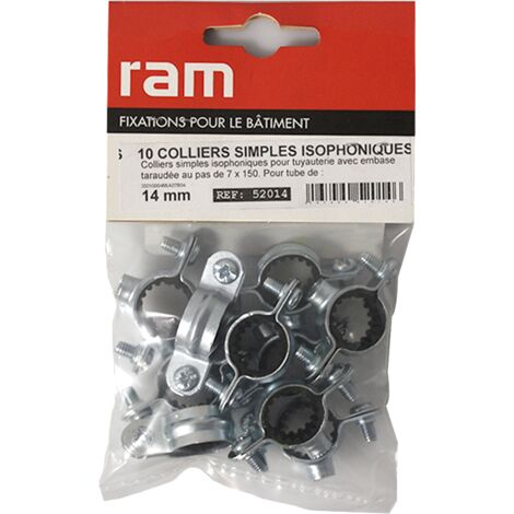 RAM - Collier métallique simple isophonique Ø14mm 10 pcs - 52014 (1/2)