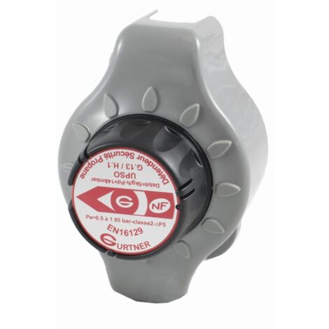 Gurtner – Détendeur gaz propane basse pression Male – Male 20x150 – Débit 3kg/h – Pression 37mbars – Sécurité intégrée