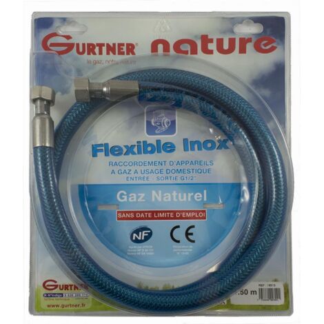 Flexible à gaz naturel, durée illimitée, 1.50M (1/2)