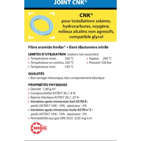 Joint fibre CNK