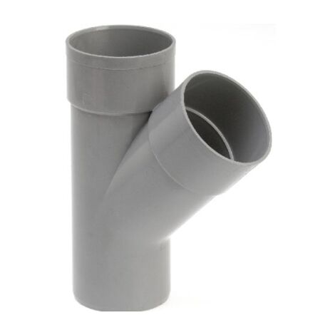 Girpi - Té culotte mâle femelle PVC gris Ø63mm 45° - XCS63