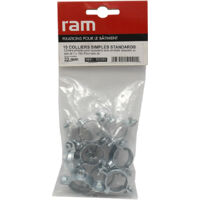 RAM - Collier métallique simple Ø22mm 10 pcs - 51022