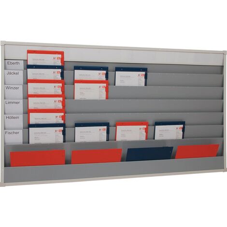 Tableau d’organisation  H900xl1580xP78 mm 6 rails gris (1/2)