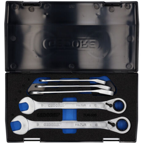 Set de clés mixtes à cliquet 7 UR-005 5 pcs. ouv. 8-19 av.levier d’inversion 7 UR-005 (1/5)