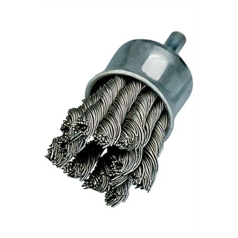 Brosse pinceau Ø 23 mm 6 mm Épaisseur de fil 0,26 mm VA vitesse de rotation max. 20000 min-¹ (1/4)