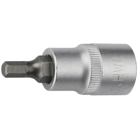 Jeu de clés à douille 1/2 6 pans creux Ouverture de clé 12 mm Longueur 55 mm (1/4)