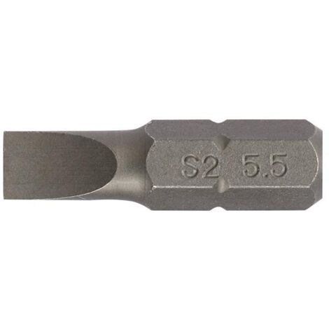 Embout pour vis à fente 5,5 mm Longueur 25 mm 1/4 C6,3 épaisseur de la lame 1 mm (1/3)