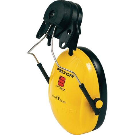 3M Protection auditive OPTIME I EN 352-1-3 SNR 26 dB pour casques avec fente de 30 mm avec 2 bagues d’étanch.et coussins isol. (1/2)