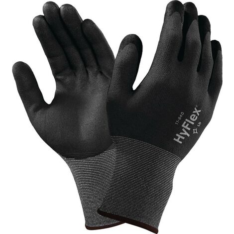 Gant HyFlex® 11-840 Taille 8 noir/gris nylon-spandex avec mousse nitrile EN 388 (1/4)