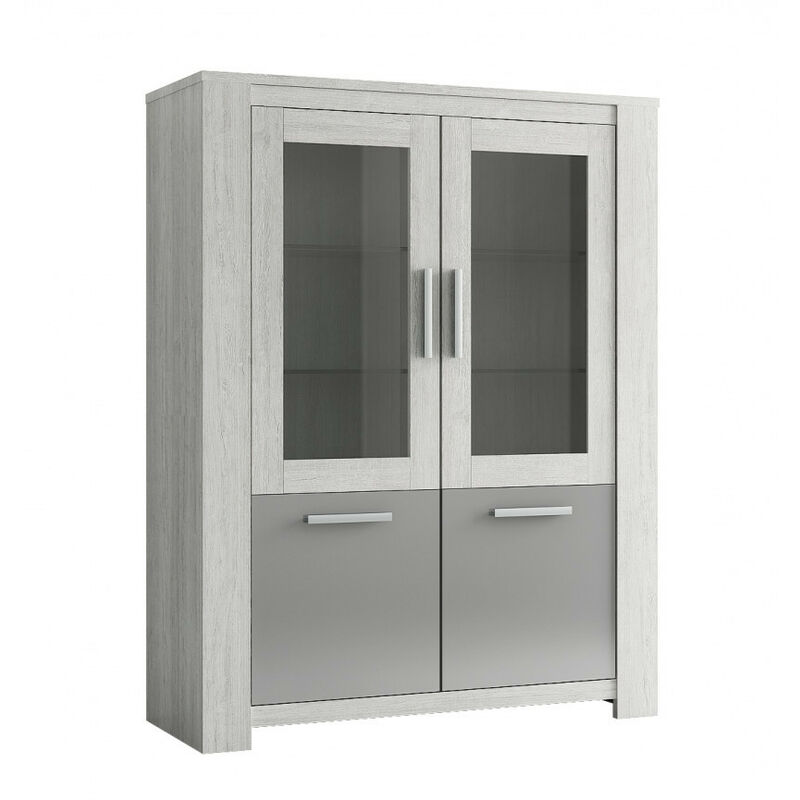 Vitrine LAURA gris 124 cm