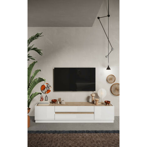 Selsey telire - meuble tv - 175 cm - en chêne artisan avec façade fraisée -  Conforama