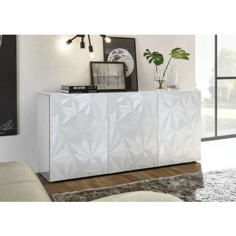 Buffet LUTHER en blanc 3 portes 181x84x42 cm (1/2)