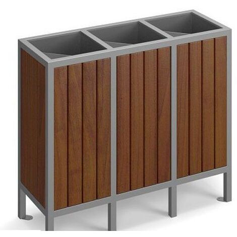 Poubelle extérieur pour tri sélectif ONYX III 56l (1/4)