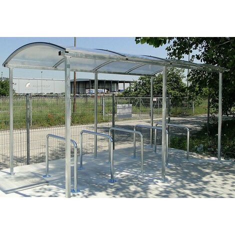 Abri à vélos ZORZA pour 10 vélos - 420 cm - Fixation: à visser (1/5)