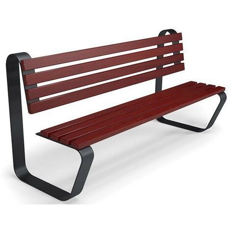 Banc ROSA I noir-bois 180 cm (1/4)