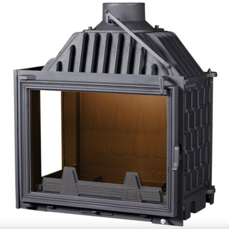 Insert cheminée Carl - noir 13kW vitre à gauche (1/2)