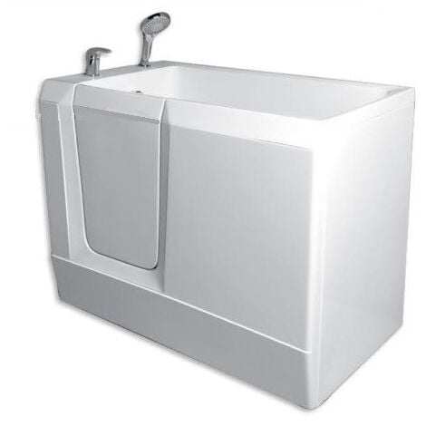 Baignoire à porte DIAMANTE 120 cm - Droit - Sans