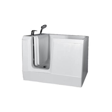 Baignoire à porte DIAMANTE 120 cm - Droit - Sans