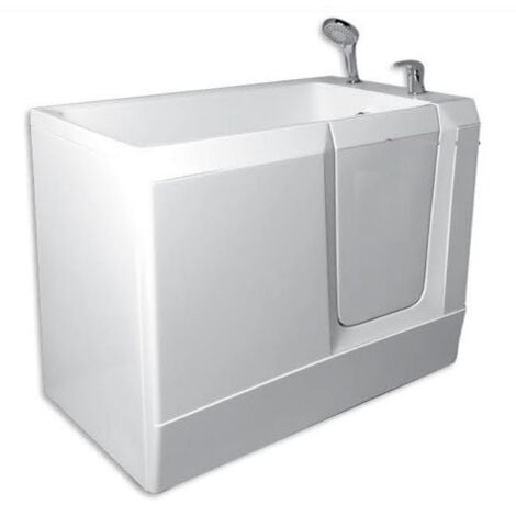 Baignoire à porte DIAMANTE 120 cm - Gauche - Sans