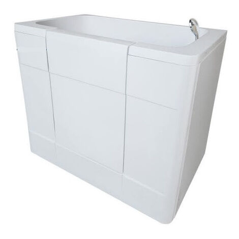 Baignoire à porte SMERALDO 110 cm - Angle: Gauche - Panneau supplémentaire: Sans