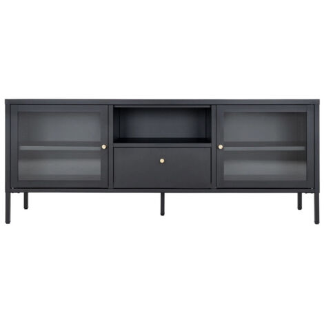Meuble TV Dalby noir 150x35x60 cm (1/5)