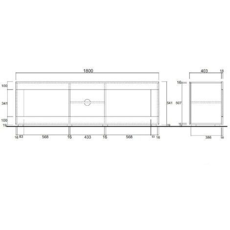 Meuble TV Roche Bobois Daiquiri Gris Clair - 232cm - Tiroirs Rabats
