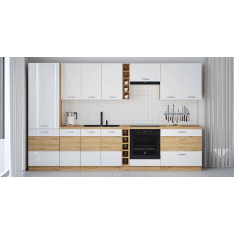 Cuisine Alpine blanc & chêne 335 cm (1/5)