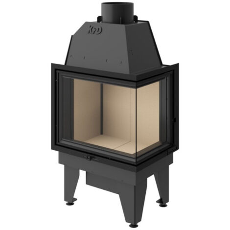 Insert cheminée à bois LINE 15 kW 2 vitres version droite (1/5)