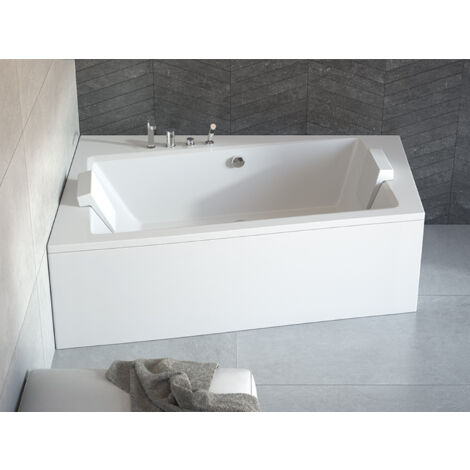 Baignoire angle gauche ZIANIGI avec tablier - 170cm