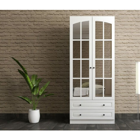 Armoire AVANTGARDE blanc avec miroir 70x52x180 cm
