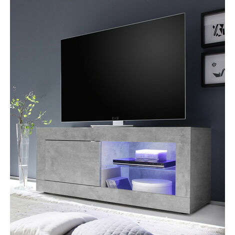 Meuble TV Basic en béton 1 porte 140/56/43 cm (1/2)