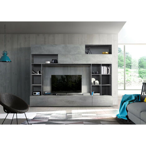 Ensemble meuble TV GEORGIO gris 277 cm (1/2)
