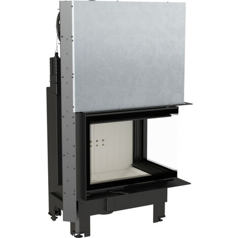Insert cheminée MBZ 13 BS vitre à droite ouverture relevable + 3 bouches recuperateur (1/5)