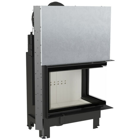 Insert cheminée MBA 17 BS vitre à droite vitre courbée ouverture relevable + 4 bouches recuperateur (1/5)