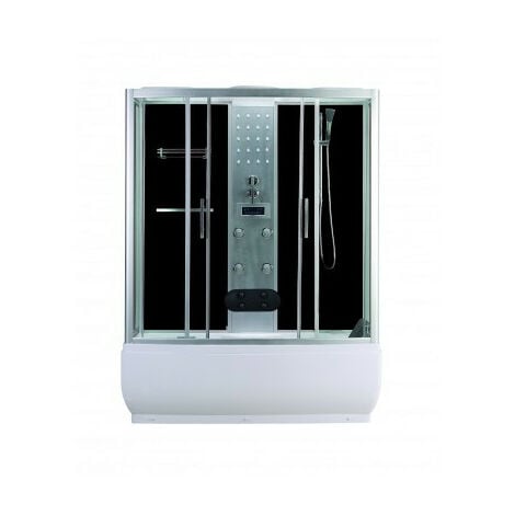 Combiné baignoire-douche SERRA II 85x150x223 cm NOIR