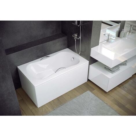 Baignoire Veneto Mini Avec Tablier 100 110 120 130 X 70 Cm Dimensions 110cm Noir Mp 2503 110ahd