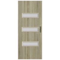 Porte d'intérieur vitrée CENT Sonoma en plusieurs dimensions - Poussant: Gauche - Largeur porte: 70 cm
